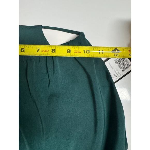 Shona Joy Draped Halter Tulip Gown Size 4 NWT Rusched Green Formal Holiday - Picture 8 of 11
